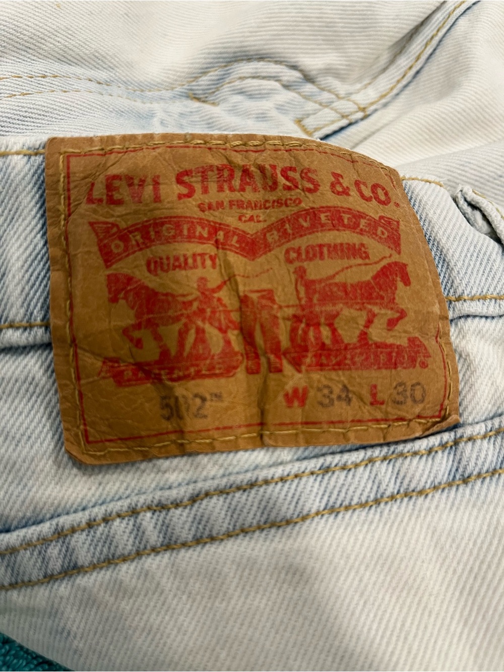 Levi Strauss 502 Regular Tapered Fit Jeans Men’s Size W34 L30
